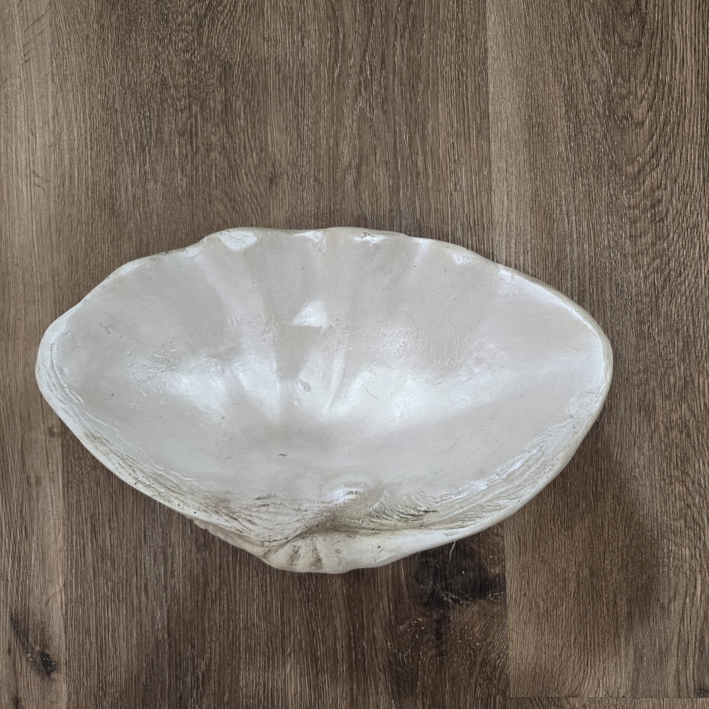 Pier 1 Cream Ceramic Shell Bowl